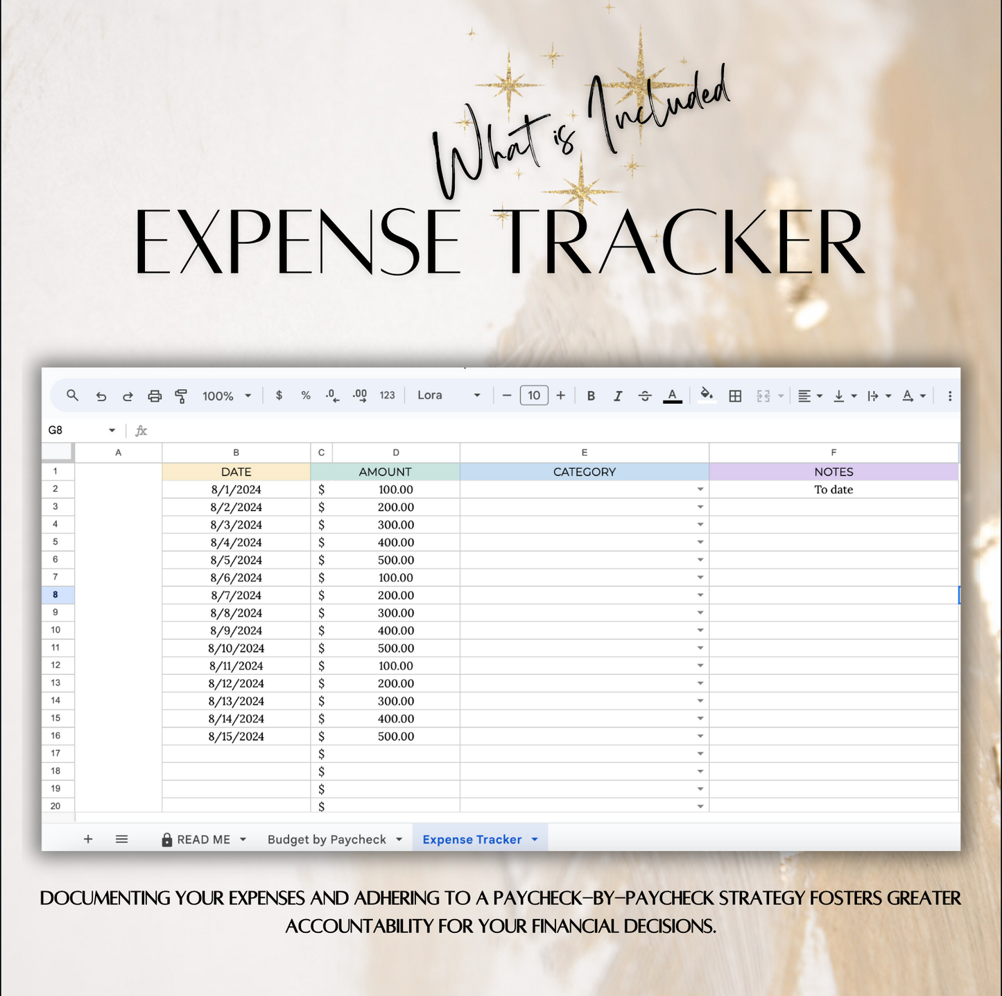 Paycheck budget spreadsheet template, Paycheck budget google sheets, Budget spreadsheet, Budget planner, Monthly biweekly paycheck budget