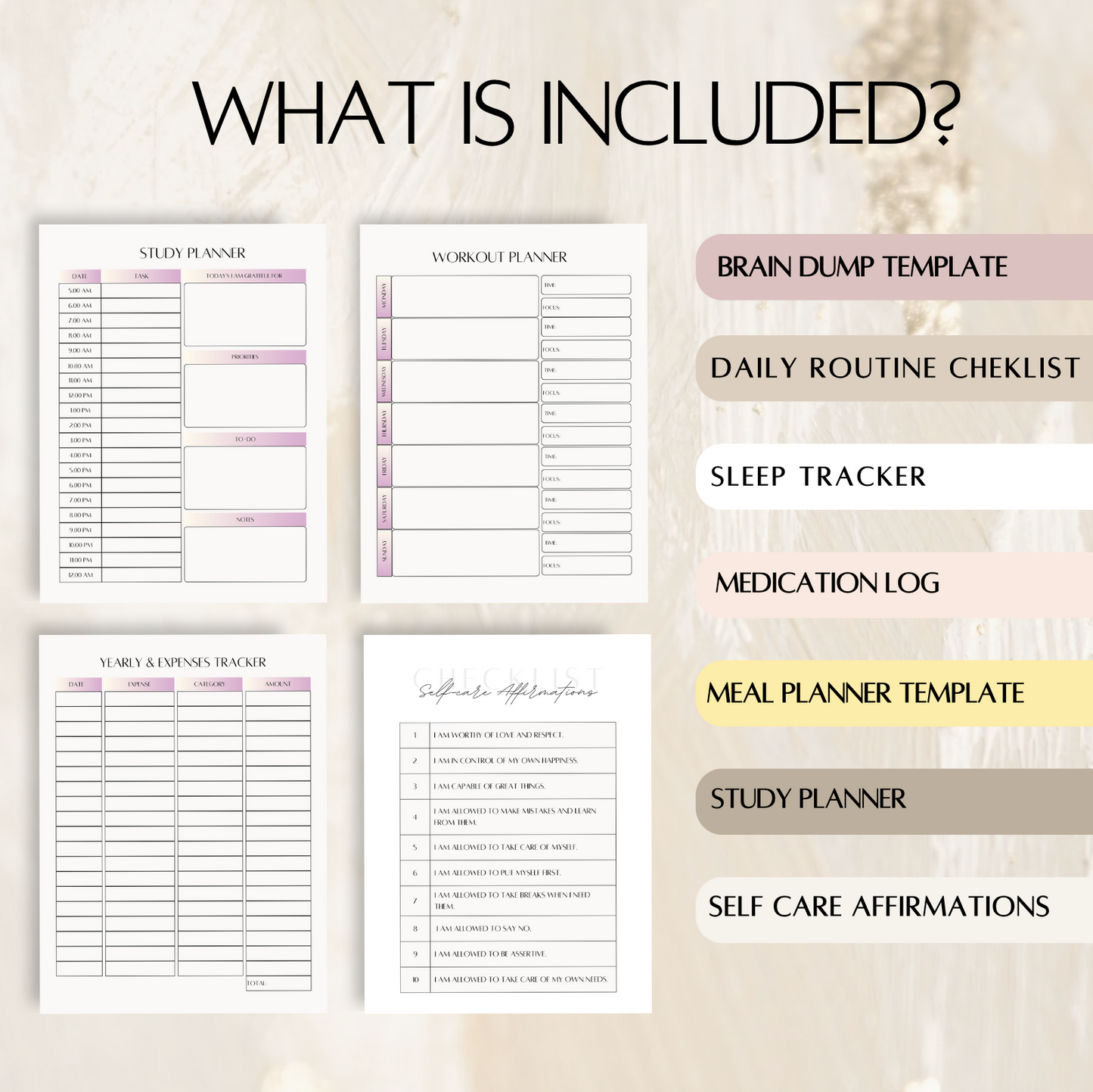 Printable ADHD Planner & Journal PDF | Instant Digital Download