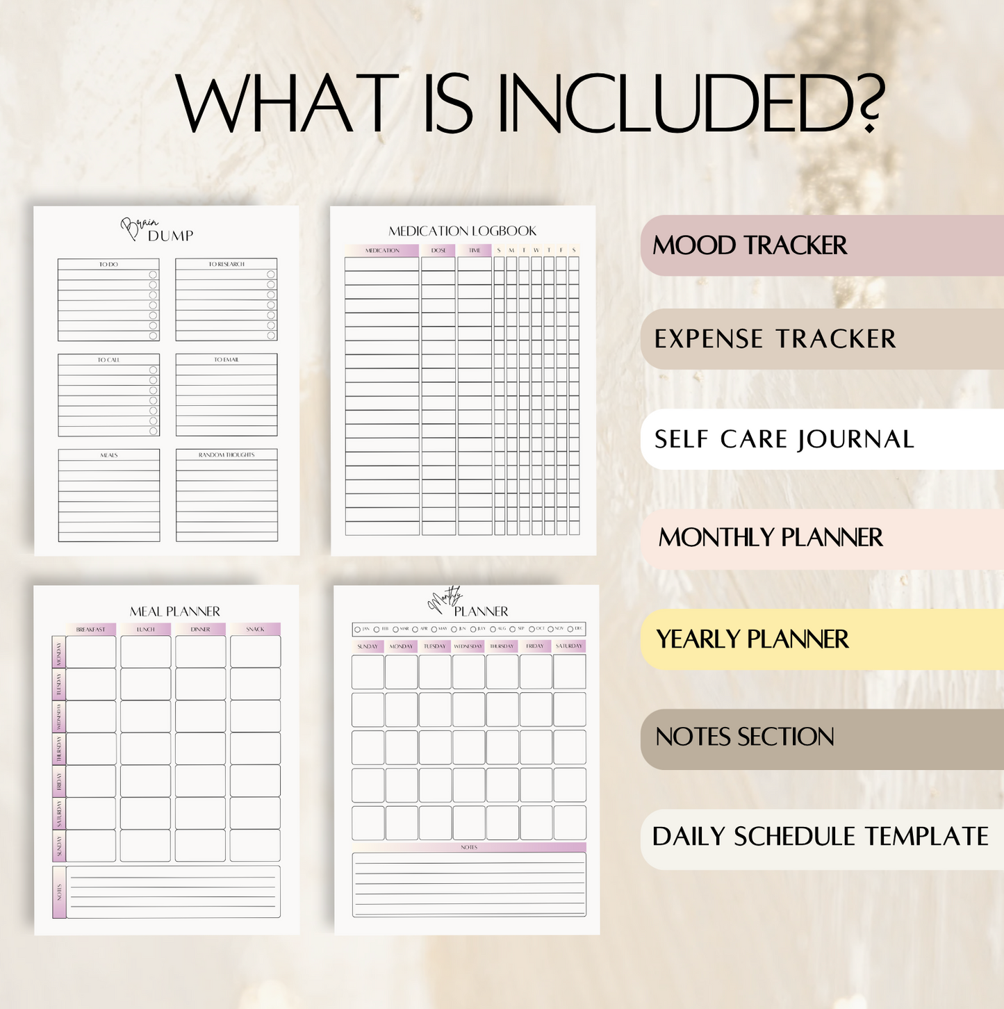 Printable ADHD Planner & Journal PDF | Instant Digital Download