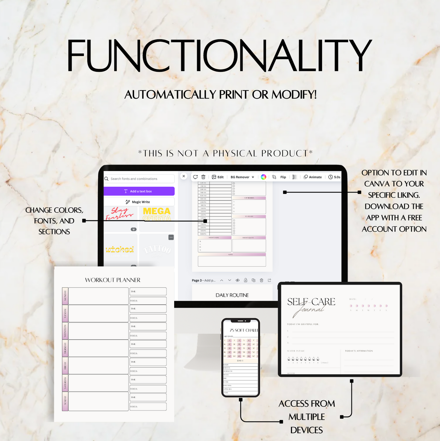 Printable ADHD Planner & Journal PDF | Instant Digital Download