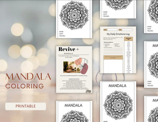 Revive + Mandala Coloring Book- High anxiety, autism, and speech delayed friendly