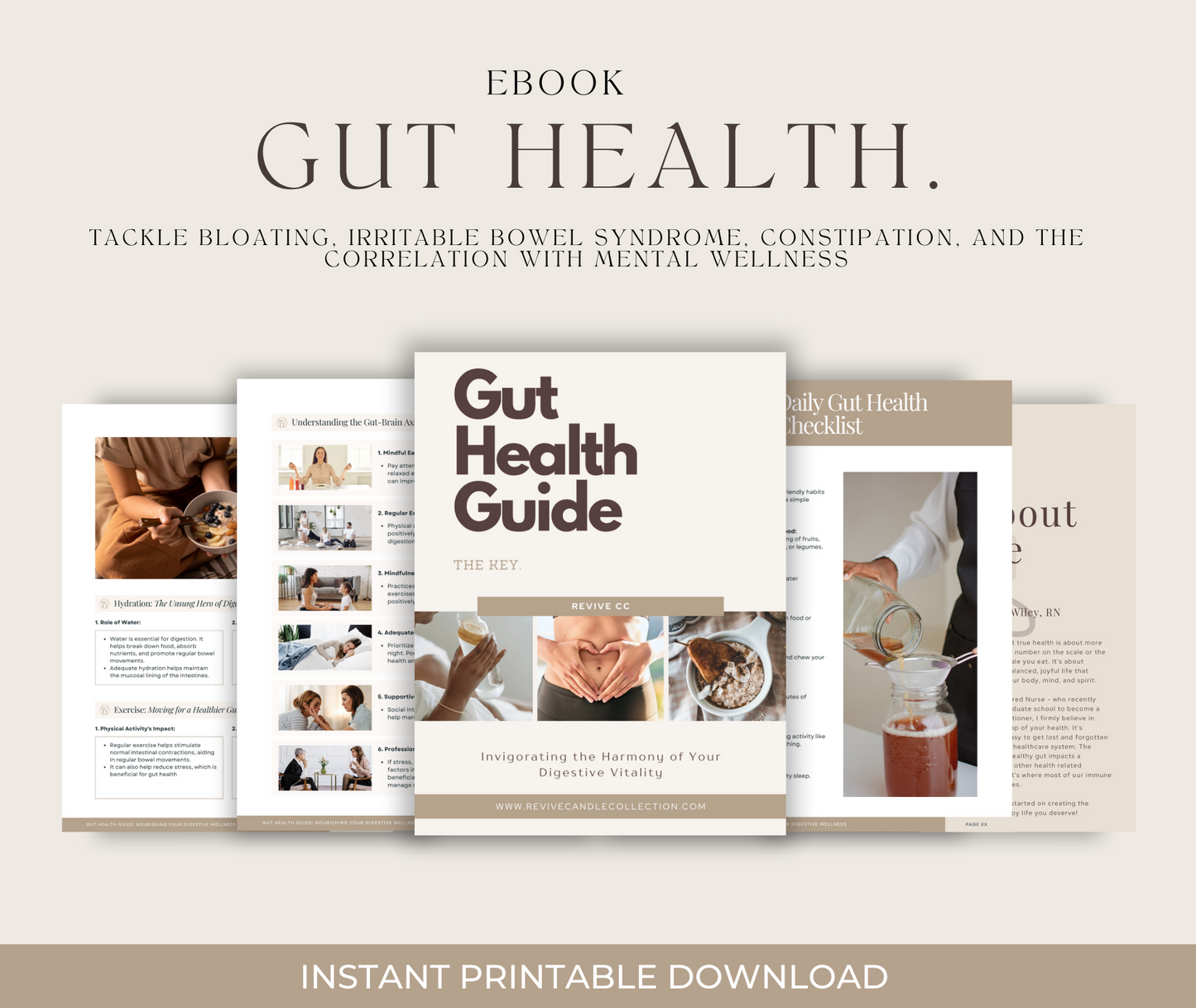 Gut Health ebook: Irritable Bowel Syndrome Diet | Constipation Prevention | Grocery list | Health & Wellness